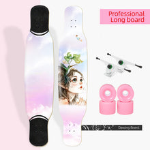 Load image into Gallery viewer, ARDEA Long board Dancing Russia Maple Skateboard Deck Longboard Trucks boy and girl Beginner Skate board Personalized Custom