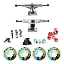 Load image into Gallery viewer, 52mm*30mm Skateboard Wheels And 5inch Skateboard Truck Bearings Hard Wares Rubber Gasket Riserpad 100A Printing PU Wheels