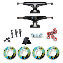 Load image into Gallery viewer, 52mm*30mm Skateboard Wheels And 5inch Skateboard Truck Bearings Hard Wares Rubber Gasket Riserpad 100A Printing PU Wheels