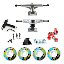 Load image into Gallery viewer, 52mm*30mm Skateboard Wheels And 5inch Skateboard Truck Bearings Hard Wares Rubber Gasket Riserpad 100A Printing PU Wheels