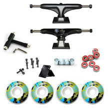 Load image into Gallery viewer, 52mm*30mm Skateboard Wheels And 5inch Skateboard Truck Bearings Hard Wares Rubber Gasket Riserpad 100A Printing PU Wheels