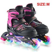 Load image into Gallery viewer, Inline Skates Adjustable Rollerblades with Illuminating Wheels Outdoor Roller Skates Children Tracer Adjustable Inline Skate
