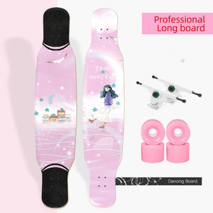 ARDEA Long board Dancing Russia Maple Skateboard Deck Longboard Trucks boy and girl Beginner Skate board Personalized Custom
