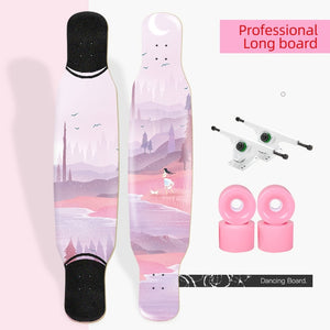 ARDEA Long board Dancing Russia Maple Skateboard Deck Longboard Trucks boy and girl Beginner Skate board Personalized Custom