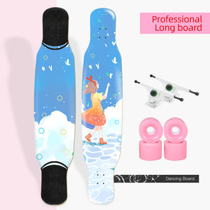 ARDEA Long board Dancing Russia Maple Skateboard Deck Longboard Trucks boy and girl Beginner Skate board Personalized Custom
