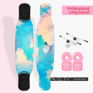 ARDEA Long board Dancing Russia Maple Skateboard Deck Longboard Trucks boy and girl Beginner Skate board Personalized Custom