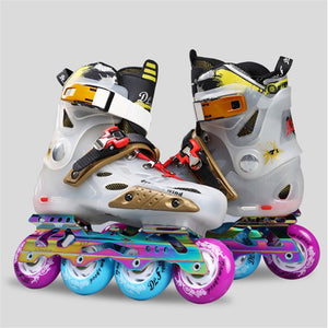 Roselle Roller Skates Men Women Inline Skating Shoes High Quality Sliding Freestyle Skating Patins 4 Wheels Professional