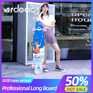 ARDEA Long board Dancing Russia Maple Skateboard Deck Longboard Trucks boy and girl Beginner Skate board Personalized Custom
