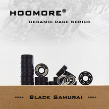 Load image into Gallery viewer, Professional black ceramic speed bearing 7 balls Si3N4 608rs competition level inline skating bearings black samurai oxide 16pcs
