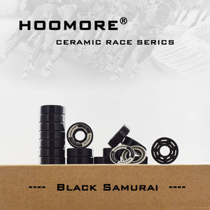 Professional black ceramic speed bearing 7 balls Si3N4 608rs competition level inline skating bearings black samurai oxide 16pcs