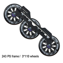 Load image into Gallery viewer, Powerslide Speed Inline Skates Base 243mm Frame 3*110mm Wheels Roller Skating Basin ILQ-11 Bearing Durable 85A Patines Tires
