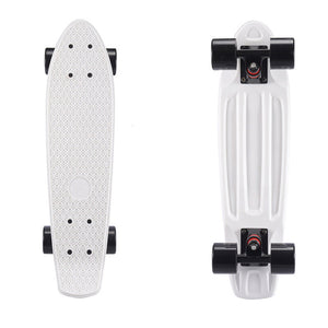 Adult children 22 inch four wheel plastic small fish board skateboard long board mini brush street long board easy to carry