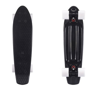 Adult children 22 inch four wheel plastic small fish board skateboard long board mini brush street long board easy to carry