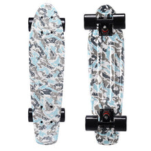 Load image into Gallery viewer, Adult children 22 inch four wheel plastic small fish board skateboard long board mini brush street long board easy to carry
