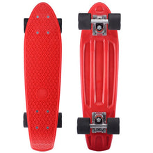 Load image into Gallery viewer, Adult children 22 inch four wheel plastic small fish board skateboard long board mini brush street long board easy to carry
