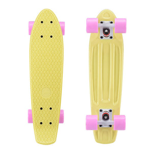 Adult children 22 inch four wheel plastic small fish board skateboard long board mini brush street long board easy to carry