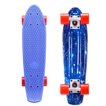 Load image into Gallery viewer, Adult children 22 inch four wheel plastic small fish board skateboard long board mini brush street long board easy to carry
