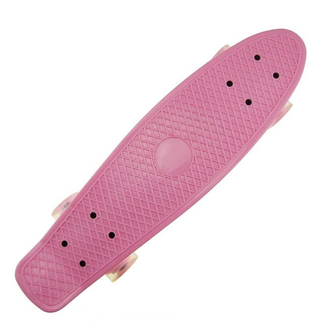 Beginner Skateboards 22 Inch Mini Cruiser Retro Skateboard for Kids Boys Youths Beginners