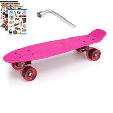 Load image into Gallery viewer, 2019 New Peny Board Skateboard Complete Retro Girl Boy Cruiser Mini Longboard Skate Fish Long Board skate wheel Pnny Board 22&quot;
